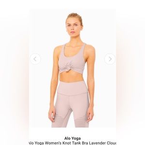 alo knot bra / size medium / lavender cloud